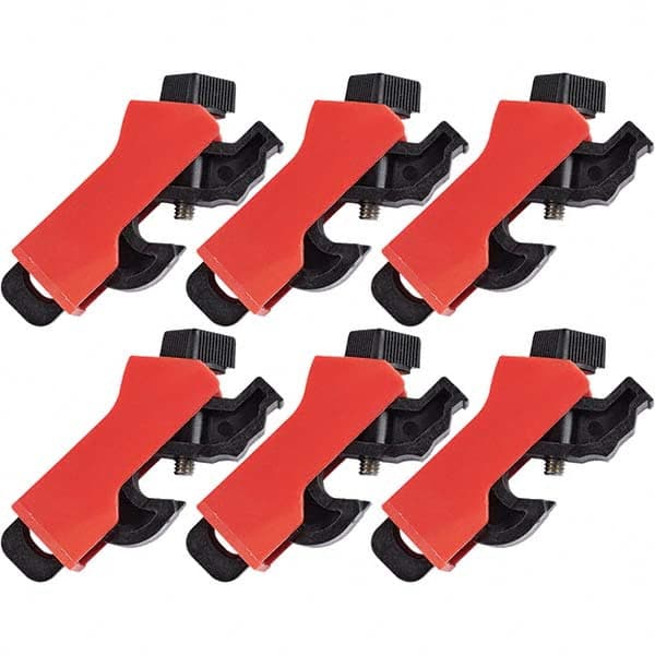 Brady - Pack of 6 Universal Miniature Circuit Breaker Lockouts - Industrial Tool & Supply