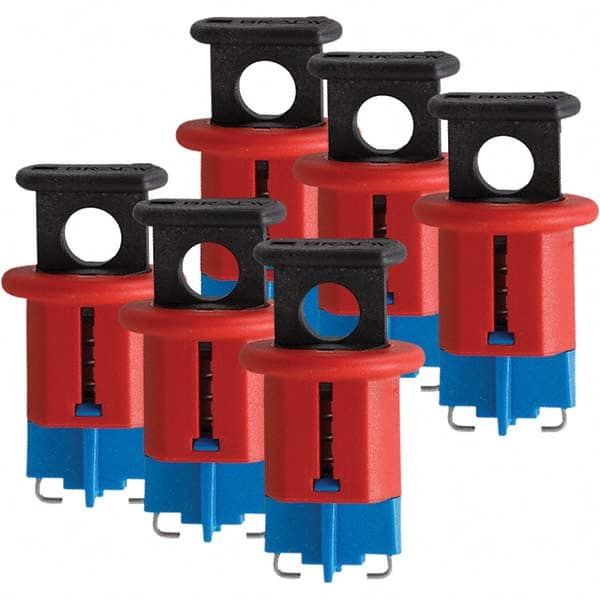 Brady - Pack of 6 Universal Miniature Circuit Breaker Lockouts - Industrial Tool & Supply