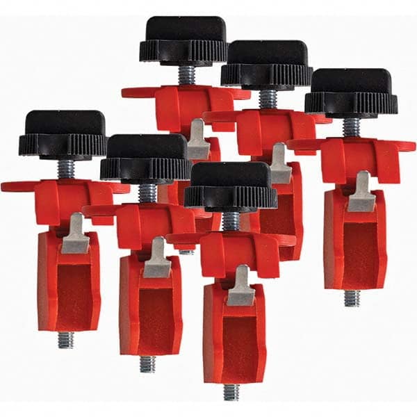 Brady - Pack of 6 Universal Miniature Circuit Breaker Lockouts - Industrial Tool & Supply