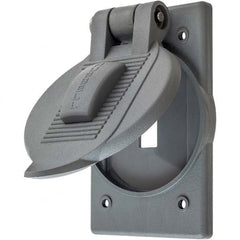 Hubbell Wiring Device-Kellems - Weatherproof Box Covers Cover Shape: Round Number of Holes in Outlet: 1 - Industrial Tool & Supply