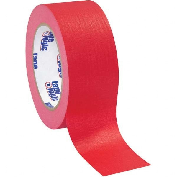 Tape Logic - Pack of (12), 60 Yd Rolls 2" Red Crepe Paper Masking Tape - Industrial Tool & Supply
