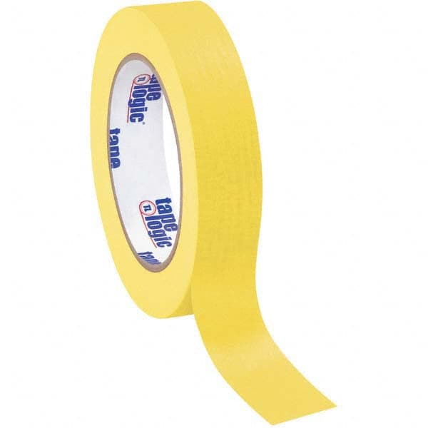 Tape Logic - Pack of (12), 60 Yd Rolls 1" Yellow Crepe Paper Masking Tape - Industrial Tool & Supply