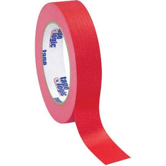 Tape Logic - Pack of (12), 1" x 60 Yd Rolls, Red Crepe Paper Masking Tape - Industrial Tool & Supply