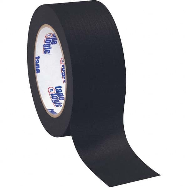 Tape Logic - Pack of (12), 60 Yd Rolls 2" Black Crepe Paper Masking Tape - Industrial Tool & Supply