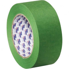 Tape Logic - Pack of (12), 60 Yd Rolls 2" Green Crepe Paper Painter's Tape - Industrial Tool & Supply