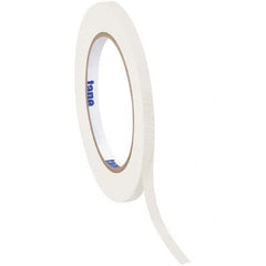 Tape Logic - Pack of (12), 60 Yd Rolls 1/4" White Crepe Paper Masking Tape - Industrial Tool & Supply