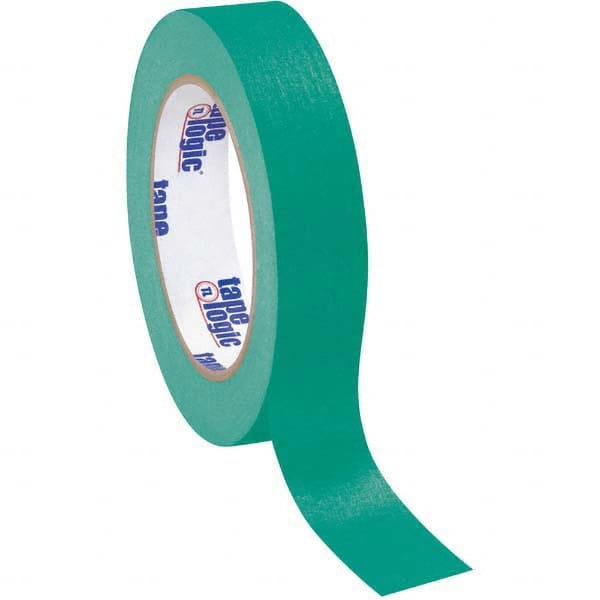 Tape Logic - Pack of (12), 60 Yd Rolls 1" Dark Green Crepe Paper Masking Tape - Industrial Tool & Supply