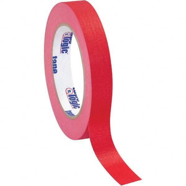 Tape Logic - Pack of (12), 60 Yd Rolls 3/4" Red Crepe Paper Masking Tape - Industrial Tool & Supply