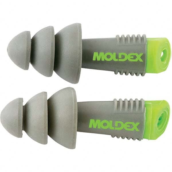 Moldex - 200 1-Pack Pairs Reusable Uncorded 27 dB Flanged Earplugs - Industrial Tool & Supply