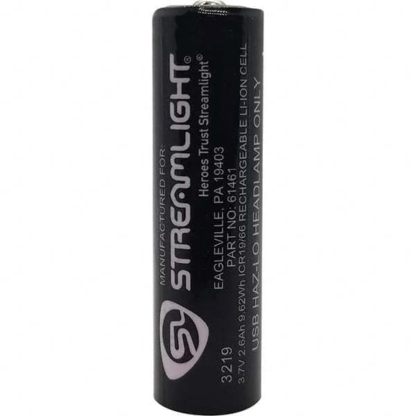 Streamlight - Size 18650, Lithium, 1 Pack Specialty Rechargeable Battery - Industrial Tool & Supply