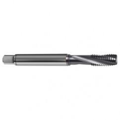 M4x0.70 4HX 3-Flute Cobalt Semi-Bottoming 15 degree Spiral Flute Tap-TiCN - Industrial Tool & Supply