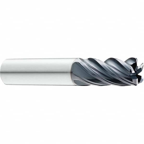 SGS - 1" Diam, Variable Pitch, 1-1/2" LOC, 5 Flute Solid Carbide Roughing Corner Radius End Mill - Industrial Tool & Supply