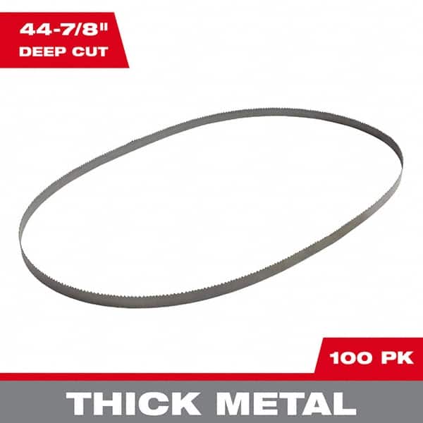Milwaukee Tool - 44-7/8" x 1/2" x 0.02" 10-14 TPI Bi-Metal Portable Band Saw Blade - Industrial Tool & Supply