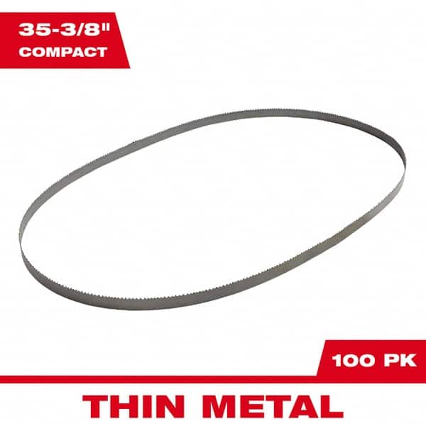 Milwaukee Tool - 35-3/8" x 1/2" x 0.02" 24 TPI Bi-Metal Portable Band Saw Blade - Industrial Tool & Supply