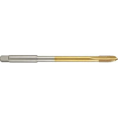 Guhring - 3/4-16 UNF 4 Flute 2B Plug Spiral Point Tap - High Speed Steel, TiN Finish, 6" OAL, Right Hand Thread, H5/H6, Series 4286 - Exact Industrial Supply