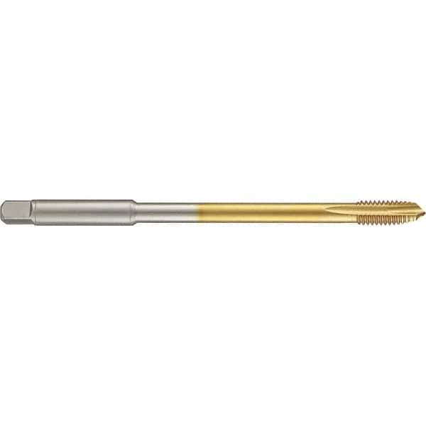 Guhring - 3/8-24 UNF 3 Flute 2B Plug Spiral Point Tap - High Speed Steel, TiN Finish, 6" OAL, Right Hand Thread, H3/H4, Series 4286 - Exact Industrial Supply