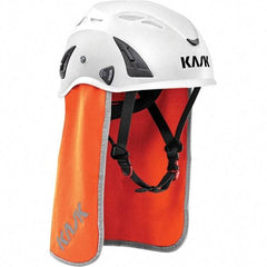 Kask America - Polyester Hard Hat Neck Shade - Adhesive Attachment, Hi-Viz Orange, Compatible with KASK Superplasma - Industrial Tool & Supply