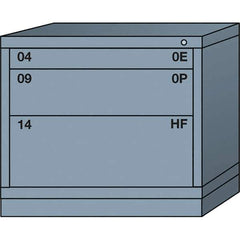 Lyon - 3 Drawer, Standard Desk Height - Single Drawer Access Cabinet - Steel, 30" Wide x 28-1/4" Deep x 26-7/8" High, Dove Gray - Industrial Tool & Supply