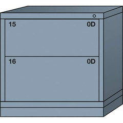 Lyon - 2 Drawer, Standard Table Height - Multiple Drawer Access Cabinet - Steel, 30" Wide x 28-1/4" Deep x 30-1/8" High, Dove Gray - Industrial Tool & Supply