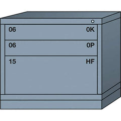 Lyon - 3 Drawer, Standard Desk Height - Multiple Drawer Access Cabinet - Steel, 30" Wide x 28-1/4" Deep x 26-7/8" High, Dove Gray - Industrial Tool & Supply