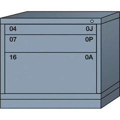 Lyon - 3 Drawer, Standard Desk Height - Multiple Drawer Access Cabinet - Steel, 30" Wide x 28-1/4" Deep x 26-7/8" High, Dove Gray - Industrial Tool & Supply
