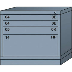 Lyon - 4 Drawer, Standard Desk Height - Multiple Drawer Access Cabinet - Steel, 30" Wide x 28-1/4" Deep x 26-7/8" High, Dove Gray - Industrial Tool & Supply