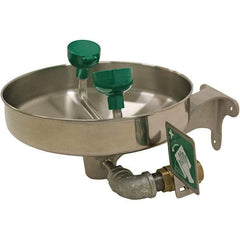 Haws - 15" Wide, Wall Mount, Stainless Steel Bowl, Eyewash Station - 5 GPM Flow Rate - Industrial Tool & Supply