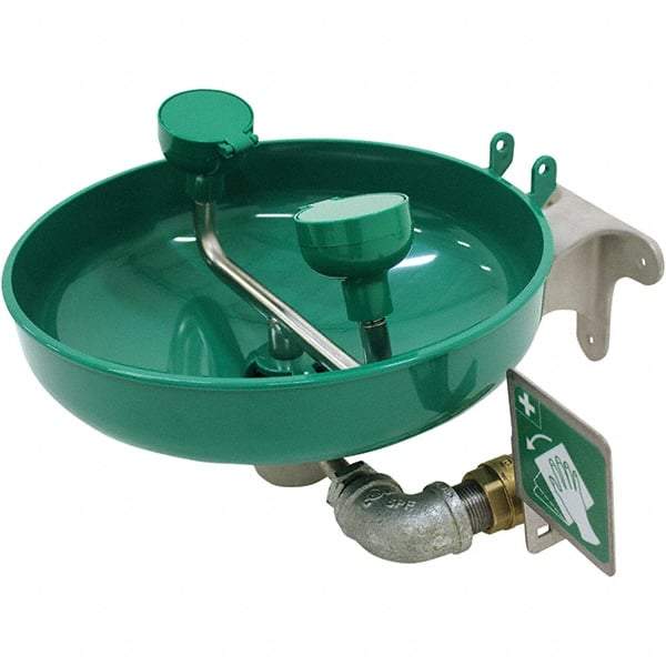 Haws - 15" Wide, Wall Mount, Plastic Bowl, Eyewash Station - 5 GPM Flow Rate - Industrial Tool & Supply