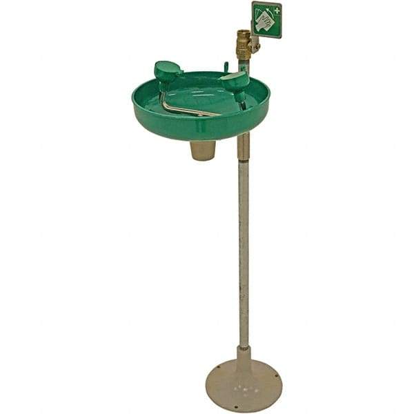 Haws - 11" Wide x 40" High, Pedestal Mount, Plastic Bowl, Eyewash Station - 5 GPM Flow Rate - Industrial Tool & Supply