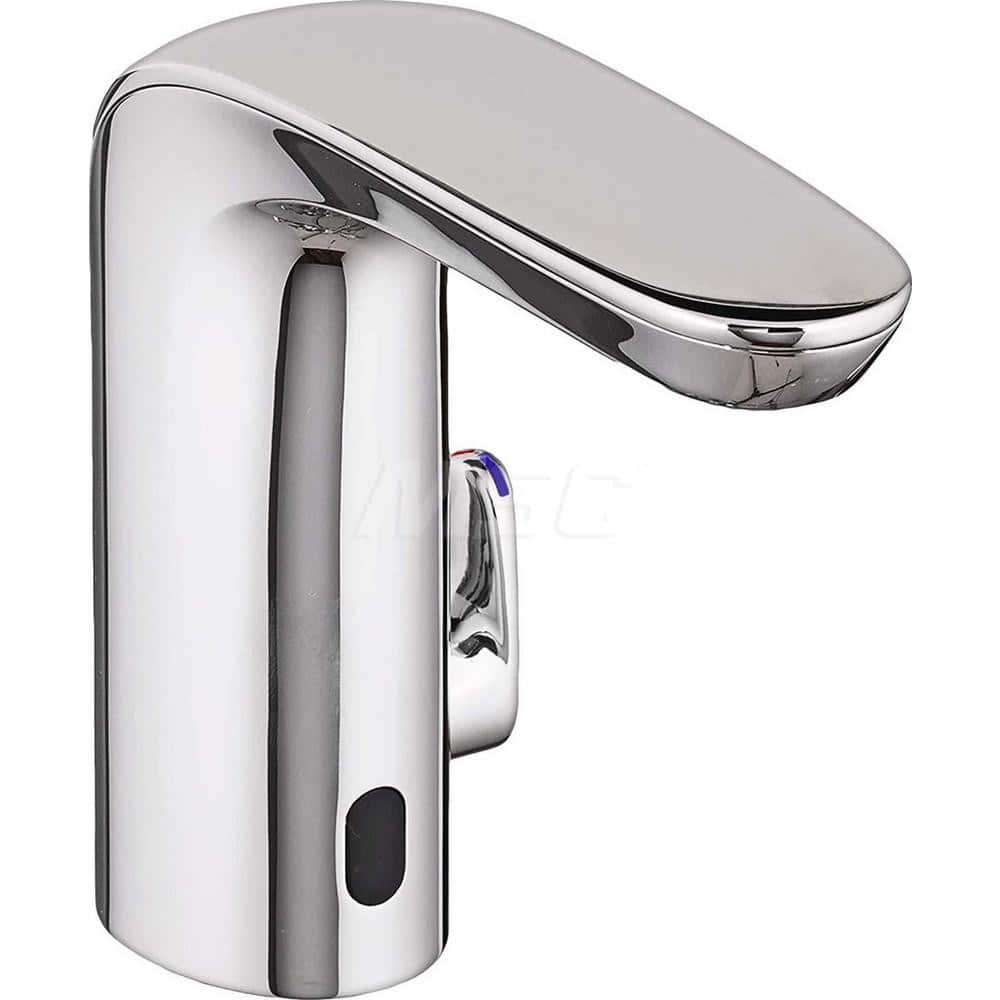 Electronic & Sensor Faucets; Type: Integrated Proximity Lavatory Faucet; Style: Contemporary; Modern; Spout Type: Standard; Mounting Centers: Single Hole; Finish/Coating: Polished Chrome; Voltage (DC): 6; Special Item Information: Above-Deck Mixing; Touch