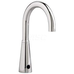 Electronic & Sensor Faucets; Type: Electronic Proximity Lavatory Faucet; Style: Contemporary; Spout Type: Gooseneck; Mounting Centers: Single Hole; Voltage (AC): 120/240; Finish/Coating: Polished Chrome; Special Item Information: Vandal-Resistant; Touchle