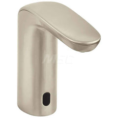 Electronic & Sensor Faucets; Type: Integrated Proximity Lavatory Faucet; Style: Contemporary; Modern; Spout Type: Standard; Mounting Centers: Single Hole; Voltage (AC): 240; Finish/Coating: Brushed Nickel; Special Item Information: Vandal-Resistant; Touch