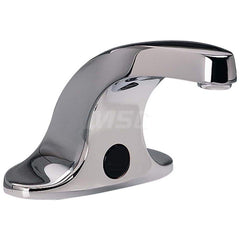 Electronic & Sensor Faucets; Type: Electronic Proximity Lavatory Faucet; Style: Transitional; Spout Type: Standard; Mounting Centers: Center Hole; Finish/Coating: Polished Chrome; Voltage (DC): 6; Special Item Information: Vandal-Resistant; Touchless Fauc