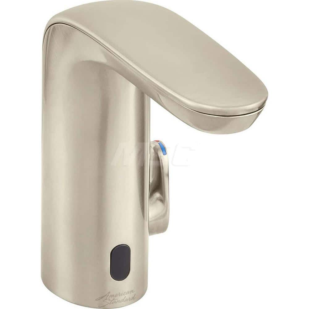 Electronic & Sensor Faucets; Type: Integrated Proximity Lavatory Faucet; Style: Contemporary; Modern; Spout Type: Standard; Mounting Centers: Single Hole; Finish/Coating: Brushed Nickel; Voltage (DC): 6; Special Item Information: Above-Deck Mixing; Touchl