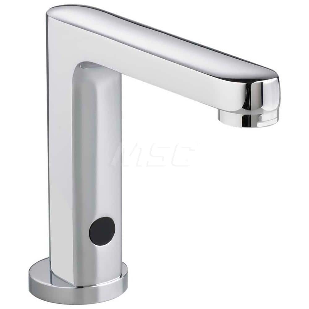 Electronic & Sensor Faucets; Type: Electronic Proximity Lavatory Faucet; Style: Contemporary; Spout Type: Standard; Mounting Centers: Single Hole; Voltage (AC): 120/240; Finish/Coating: Polished Chrome; Special Item Information: Vandal-Resistant; Touchles