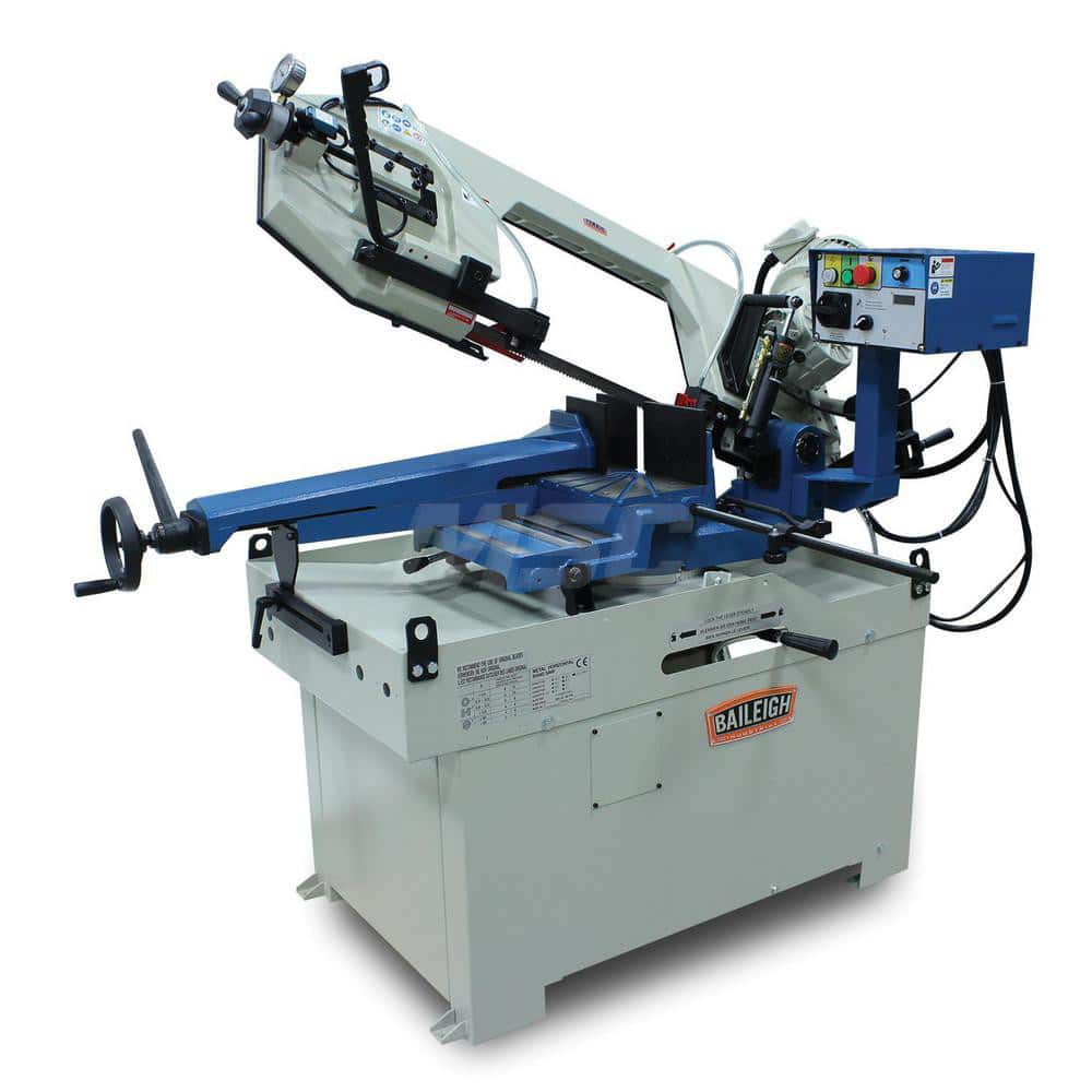 Horizontal Bandsaw: 13.77 x 8.66 x 9.45 x 6.3 7.3 x 4.33″ Rectangular, Geared Head Drive 1 Phase, Coolant System