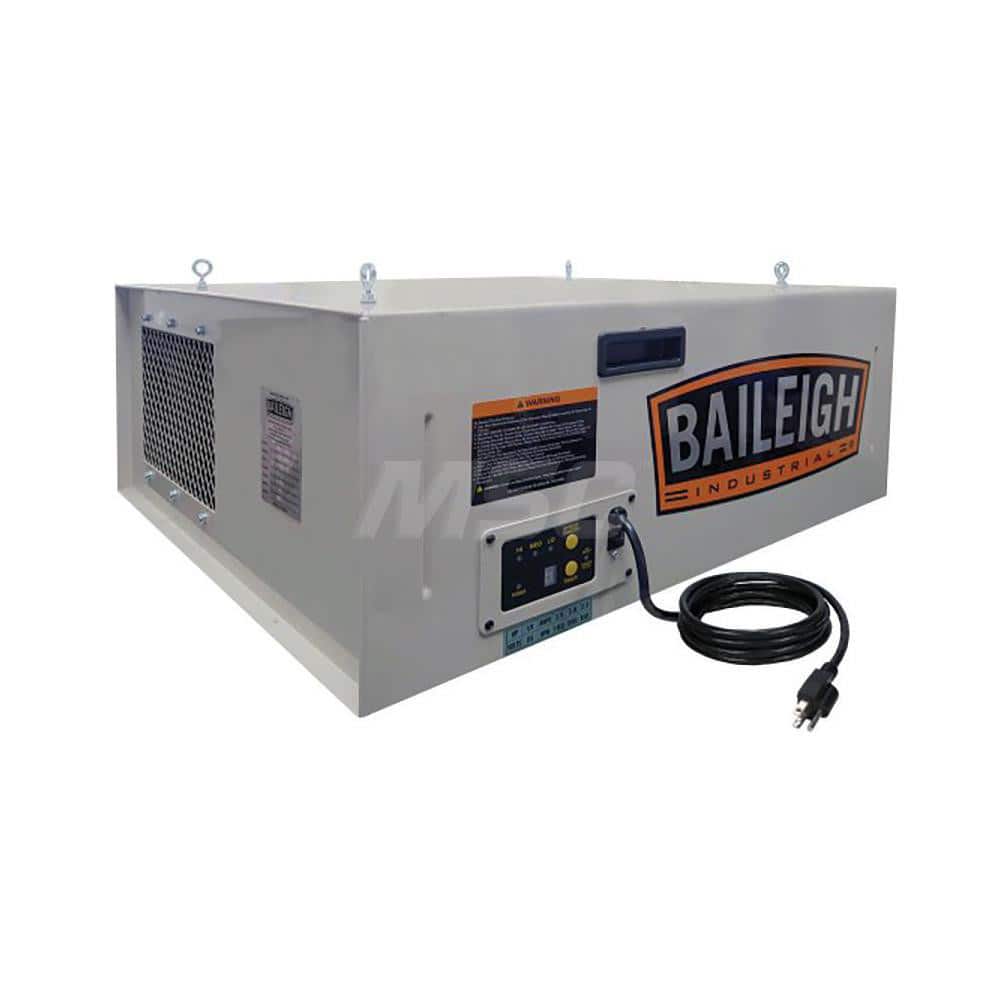 Dust, Mist & Fume Collectors; Machine Type: Air Filtration System; Mounting Type: Surface; Filter Bag Rating (Micron): 5.00; Voltage: 110; Air Flow Volume (CFM): 1196.00; Sound Level Rating (dB): 65; Filter Bag Diameter (Inch): 12; Filter Bag Length (Inch
