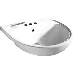Sinks; Type: Wall-Hung Sink; Outside Length: 18-1/4; Outside Width: 20; Outside Height: 10; Inside Length: 10-7/8; Inside Width: 15; Depth (Inch): 6-1/4; Number of Compartments: 1.000; Includes Items: Sink Only; Material: Vitreous China; Minimum Order Qua