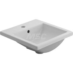 Sinks; Type: Above Counter Sink; Outside Length: 18-1/2; Outside Width: 22; Outside Height: 4-1/2; Inside Length: 12-5/8; Inside Width: 19-1/4; Depth (Inch): 2-5/8; Number of Compartments: 1.000; Includes Items: Sink Only; Material: Vitreous China; Minimu
