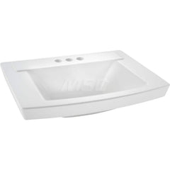 Sinks; Type: Pedestal Sink Top; Outside Length: 20; Outside Width: 24-1/4; Outside Height: 8; Inside Length: 11-7/8; Inside Width: 19-3/8; Depth (Inch): 6; Number of Compartments: 1.000; Includes Items: Sink Only; Material: Vitreous China; Minimum Order Q
