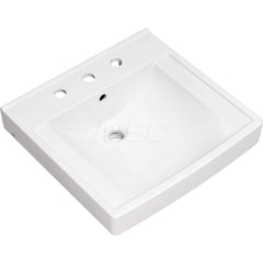 Sinks; Type: Wall-Hung Sink; Outside Length: 18-1/4; Outside Width: 20-1/2; Outside Height: 12-1/8; Inside Length: 10; Inside Width: 15; Depth (Inch): 6-1/2; Number of Compartments: 1.000; Includes Items: Wall-Hung Sink; Wall Hanger; Material: Vitreous Ch