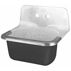 Sinks; Type: Service Sink; Outside Length: 20-1/2; Outside Width: 24; Outside Height: 20-1/4; Inside Length: 16-3/8; Inside Width: 19-7/8; Depth (Inch): 10-1/2; Number of Compartments: 1.000; Includes Items: Service Sink; Wall Hanger; Material: Cast Iron;