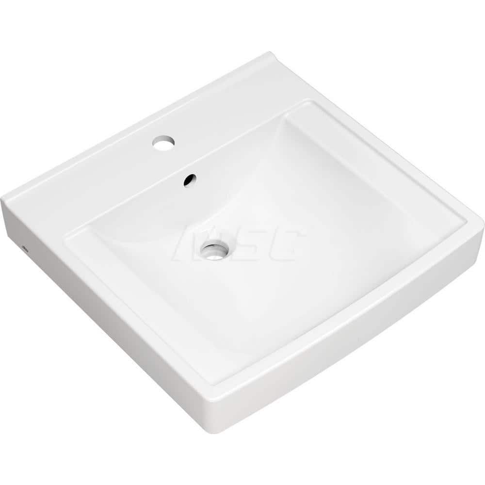 Sinks; Type: Lavatory Slab Countertop Sink; Outside Length: 18-1/2; Outside Width: 21; Outside Height: 7-1/2; Inside Length: 11-1/2; Inside Width: 17-1/2; Depth (Inch): 5-1/2; Number of Compartments: 1.000; Includes Items: Sink Only; Material: Vitreous Ch