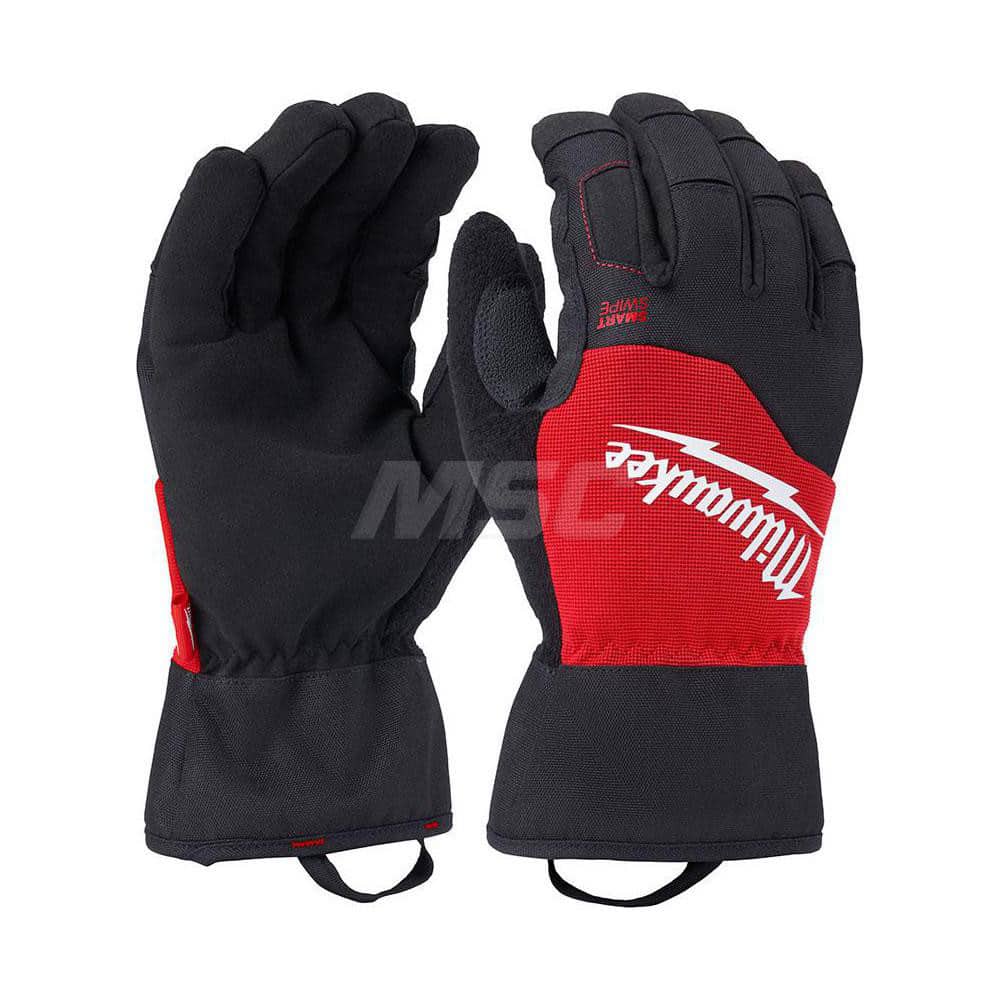 General Purpose Gloves: Size 2XL, Polyester-Lined Black, Smooth Grip