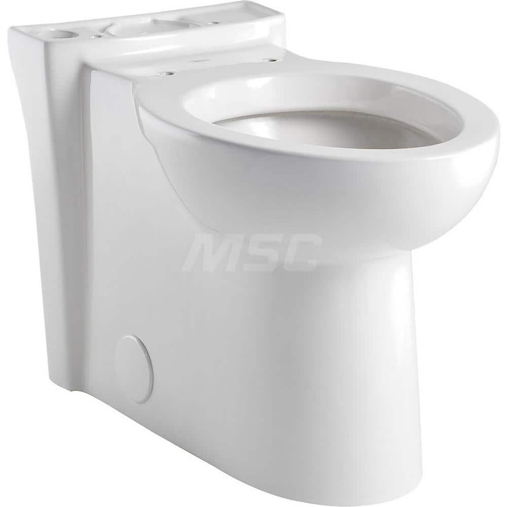 Toilets; Type: Right Height Toilet Bowl with Seat; Bowl Shape: Elongated; Mounting Style: Floor; Gallons Per Flush: 1.28; Overall Height: 16-1/2; Overall Width: 14; Overall Depth: 30-1/4; Rim Height: 16-1/2; Trapway Size: 2-1/8; Rough In Size: 12.00; Mate