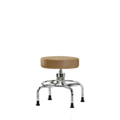 Lab Stool: Vinyl, 25″ Seat Width, 25″ Seat Depth Round Height