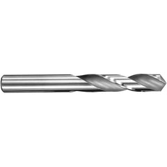 6 mm Dia. × 6 mm Shank × 28 mm Flute Length × 66 mm OAL, 3xD, 145°, Uncoated, 2 Flute, External, Round Solid Carbide Drill - Exact Industrial Supply