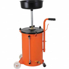 Oil Drain Containers; Type: Oil Drain w/Casters; Container Size: 8 Gal.; 8 gal (US); Overall Height: 0.7273 in; Color: Orange/Black; Fractional Height: 0.7273 in; Container Size: 8 gal (US)