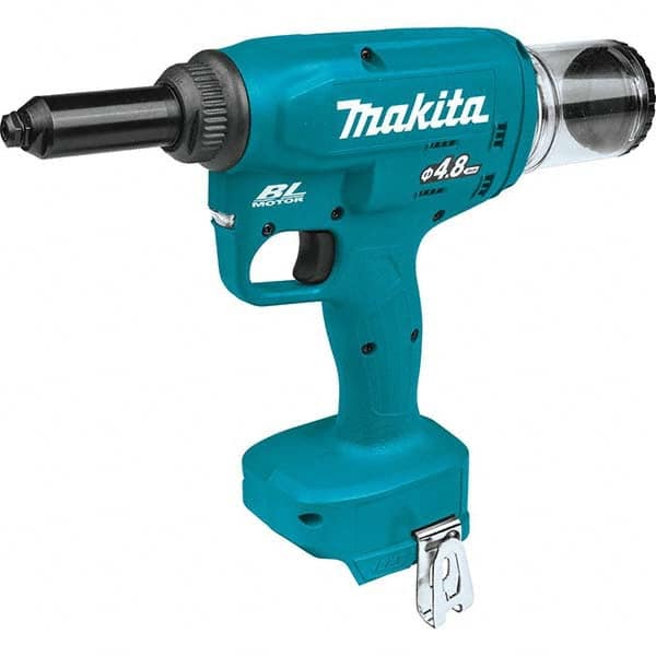 Makita - Cordless Riveters Fastener Type: Cordless Electric Riveter Closed End Rivet Capacity: All up to 3/16 - Industrial Tool & Supply