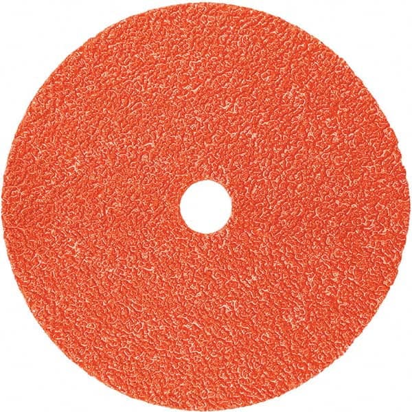 3M - 4-1/2" Diam, 7/8" Hole, 36+ Grit Ceramic Fiber Disc - Industrial Tool & Supply